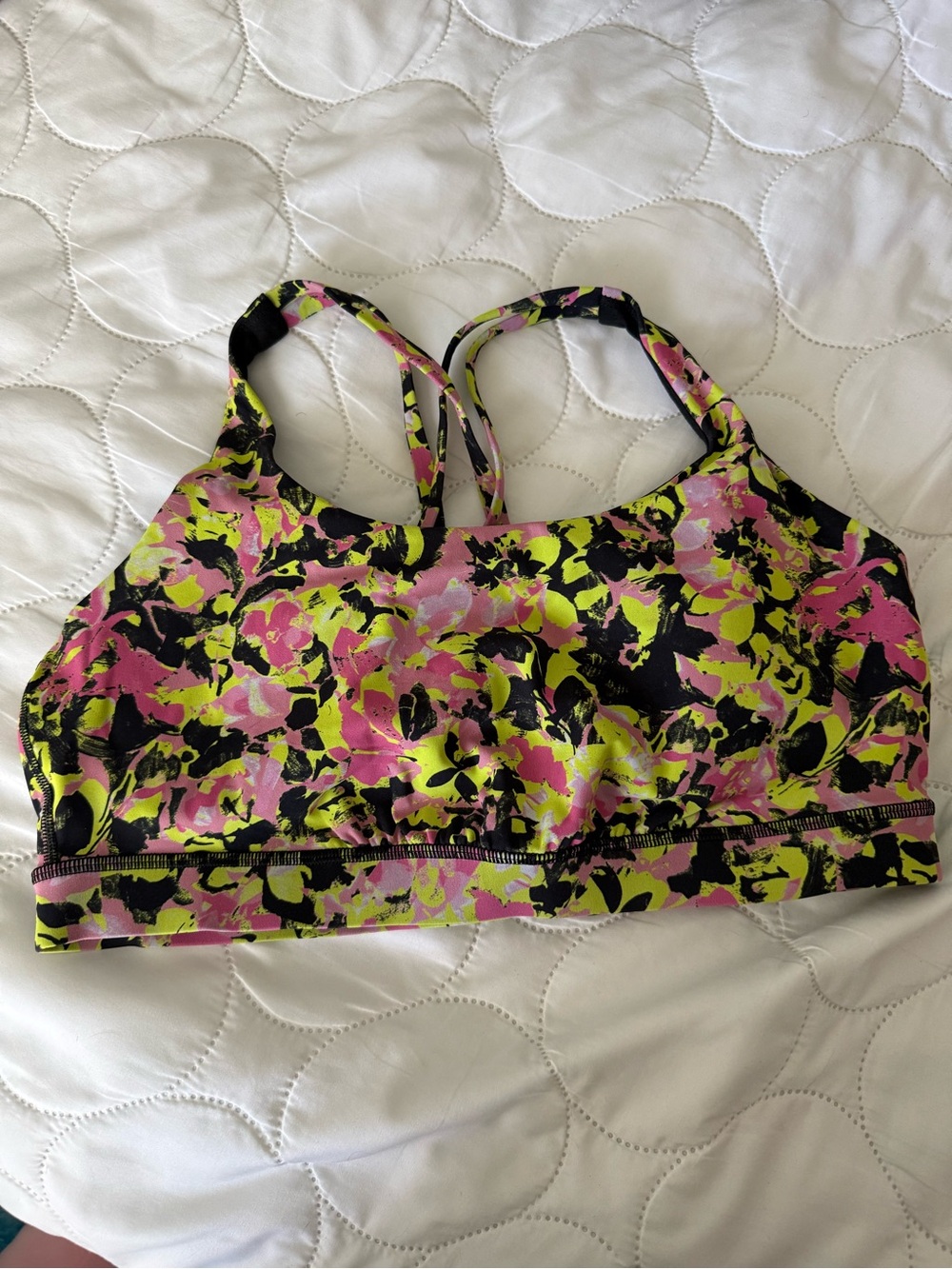 Lululemon sports bra size 14 - Pink & Yellow